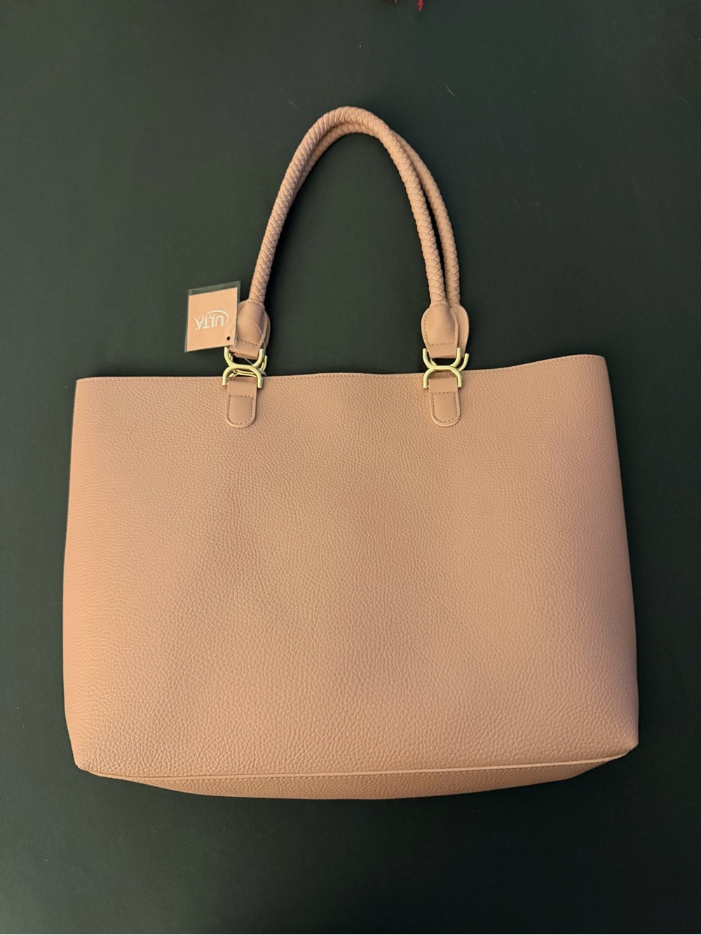 Women’s Pebbled Tote Bag in Blush Pink